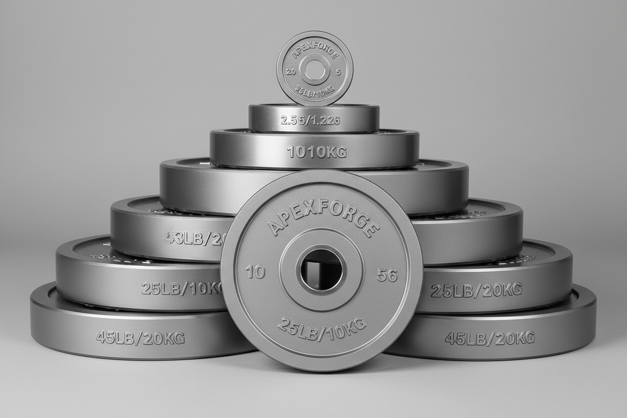 ApexForge Steel Olympic Plates (200kg Set)